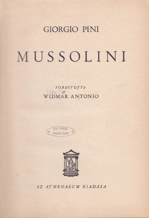 Mussolini - Oskola Antikvárium