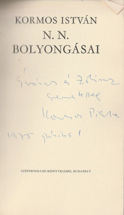 N. N. bolyongásai - Oskola Antikvárium