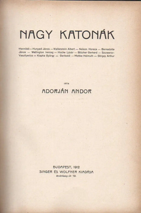 Nagy katonák - Oskola Antikvárium
