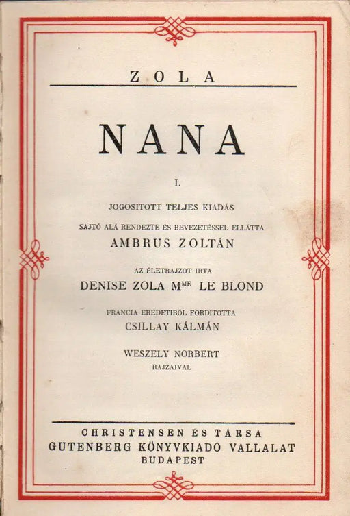 Nana I - III. - Az emberirtó I - III. - Oskola Antikvárium
