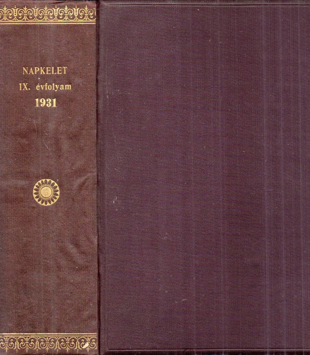 Napkelet IX. évfolyam 1931 - Oskola Antikvárium
