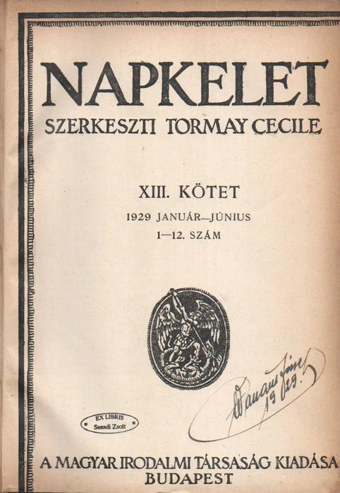 Napkelet VII. évfolyam I - II. 1929 - Oskola Antikvárium