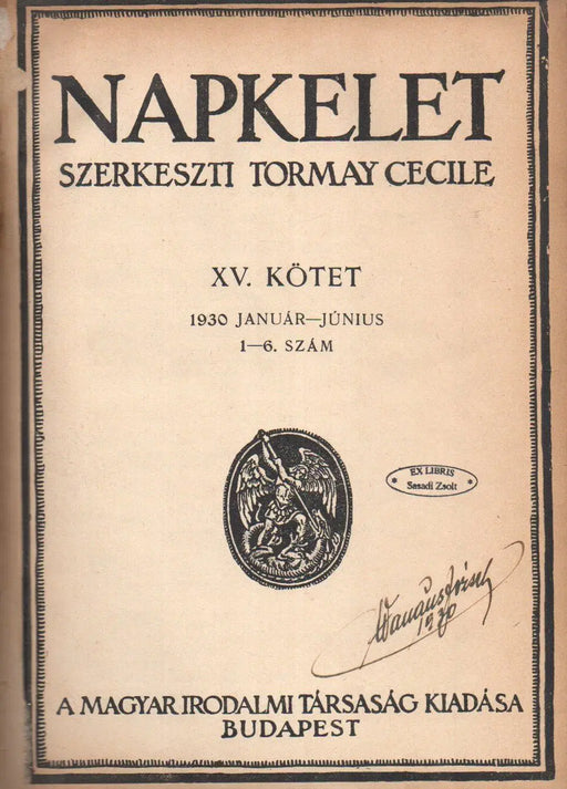 Napkelet VIII. évfolyam I - II. 1930 - Oskola Antikvárium