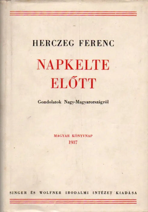 Napkelte előtt - Oskola Antikvárium