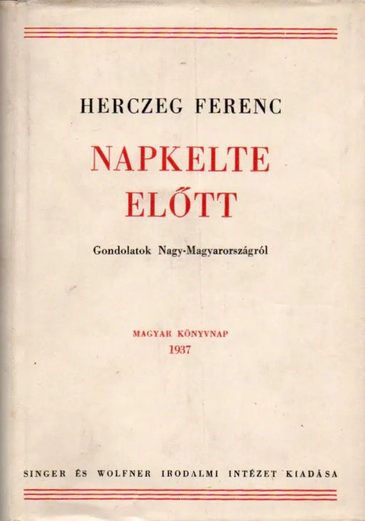Napkelte előtt - Oskola Antikvárium