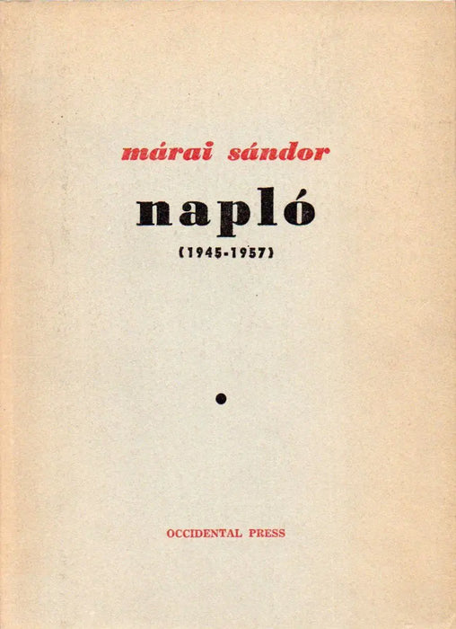 Napló (1945 - 1957) - Oskola Antikvárium