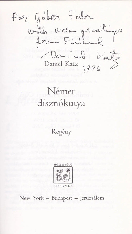 Német disznókutya - Oskola Antikvárium