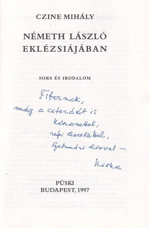 Németh László eklézsiájában - Oskola Antikvárium