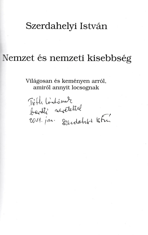 Nemzet és nemzeti kisebbség - Oskola Antikvárium