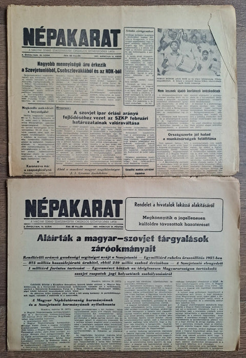 Népakarat 1 - 2. évfolyam vegyes számai 1956 - 1957 - Oskola Antikvárium