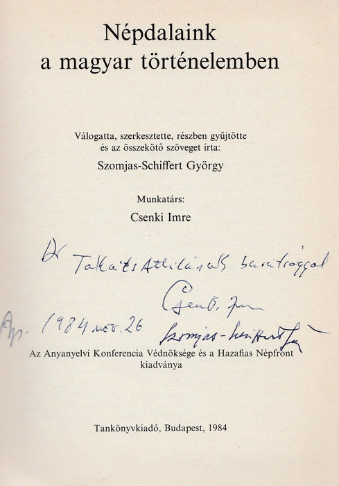 Népdalaink a magyar történelemben - Oskola Antikvárium