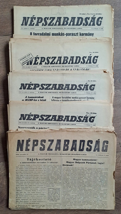 Népszabadság I - II. évfolyam vegyes számai 1956 - 1957 - Oskola Antikvárium