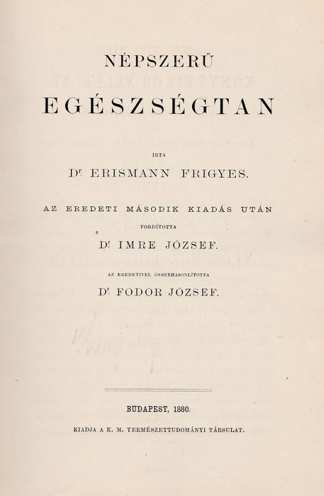 Népszerű egészségtan - Oskola Antikvárium