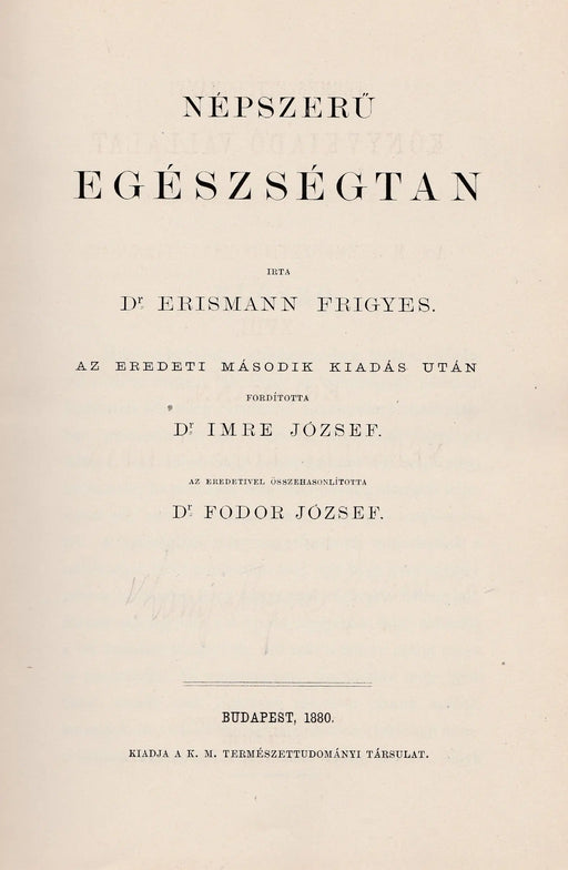 Népszerű egészségtan - Oskola Antikvárium