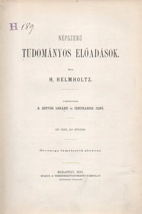 Népszerű tudományos előadások I - II. - Oskola Antikvárium