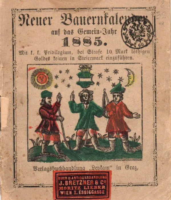 Neuer Bauernkalender auf das Gemein - Jahr 1885 - Oskola Antikvárium