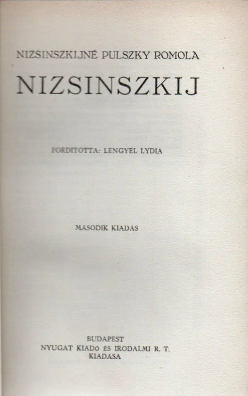 Nizsinszkij - Oskola Antikvárium