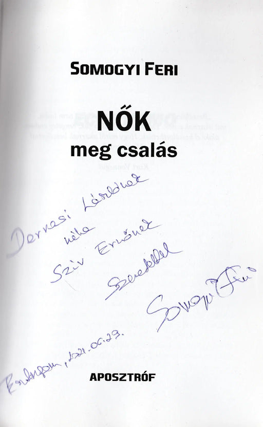 Nők meg csalás - Oskola Antikvárium