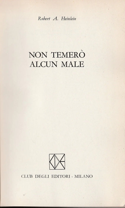Non temeró alcun male - Oskola Antikvárium
