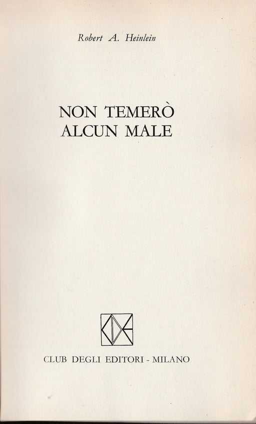 Non temeró alcun male - Oskola Antikvárium