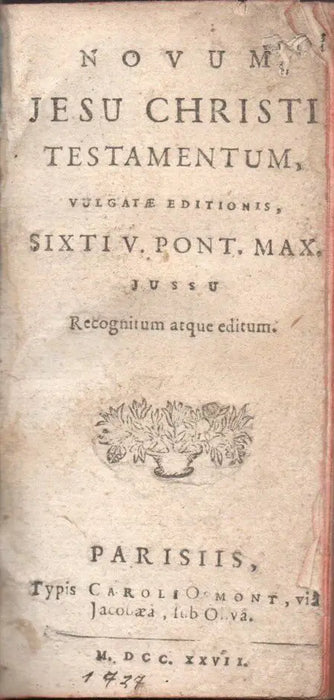 Novum Jesu Christi Testamentum - Oskola Antikvárium