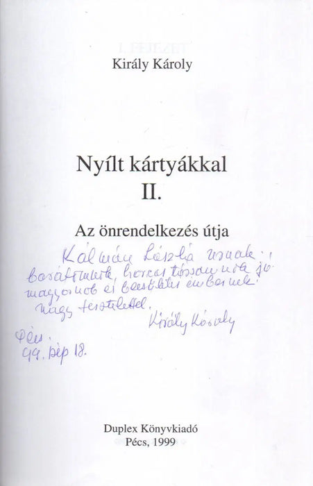 Nyílt kártyákkal II. - Oskola Antikvárium
