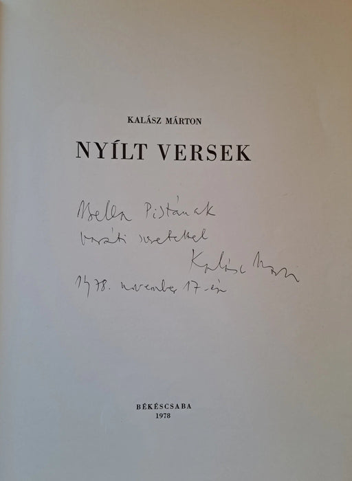 Nyílt versek - Oskola Antikvárium