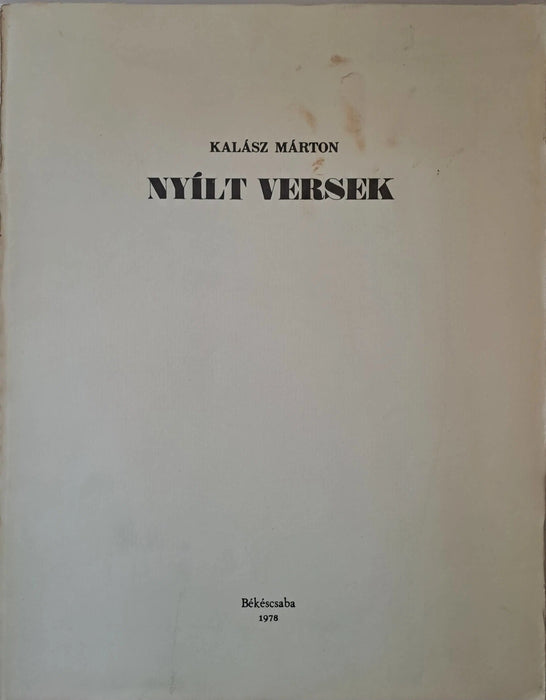 Nyílt versek - Oskola Antikvárium