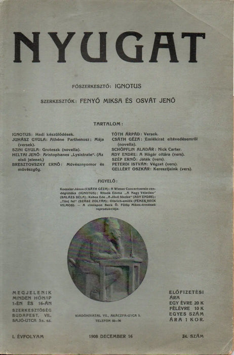 Nyugat I. évfolyam 24. szám 1908 - Oskola Antikvárium
