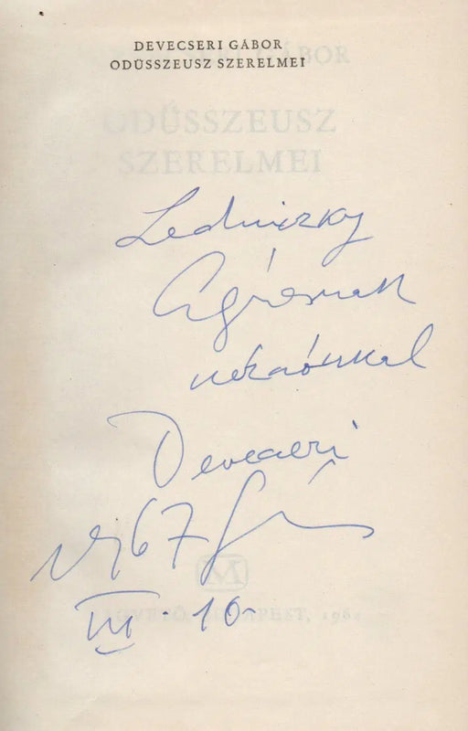 Odüsszeusz szerelmei - Oskola Antikvárium