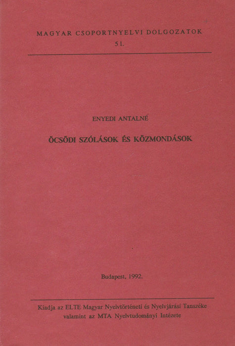 Öcsödi szólások és közmondások - Oskola Antikvárium