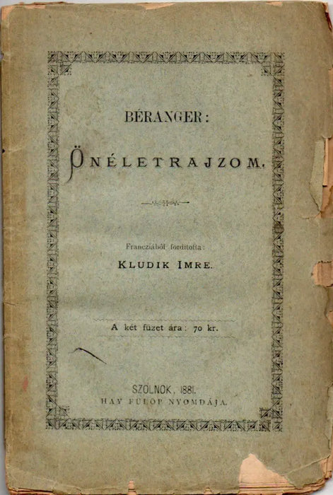 Önéletrajzom I. - Oskola Antikvárium
