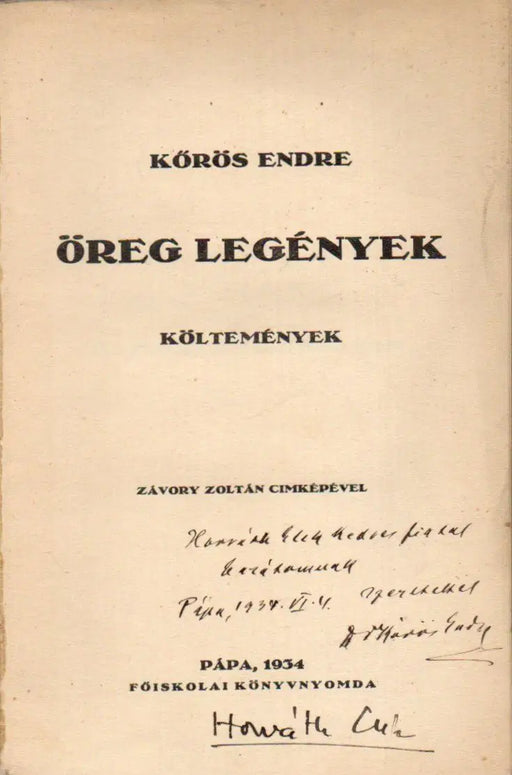 Öreg legények - Oskola Antikvárium