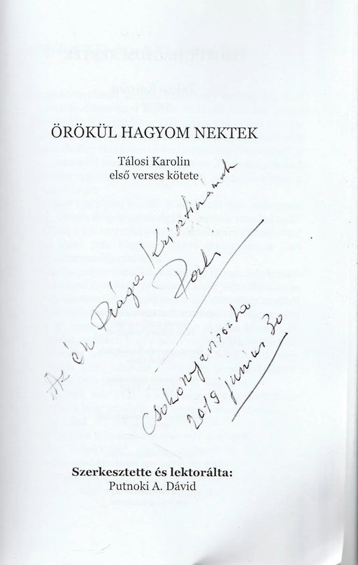 Örökül hagyom nektek - Oskola Antikvárium