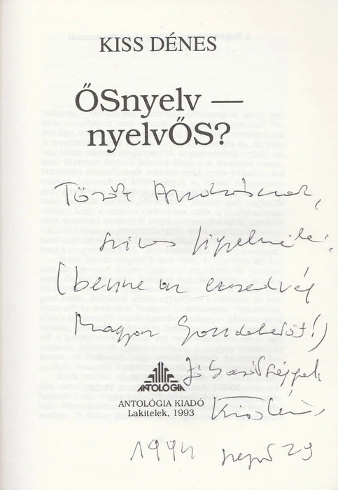 ŐSnyelv — nyelvŐS? - Oskola Antikvárium