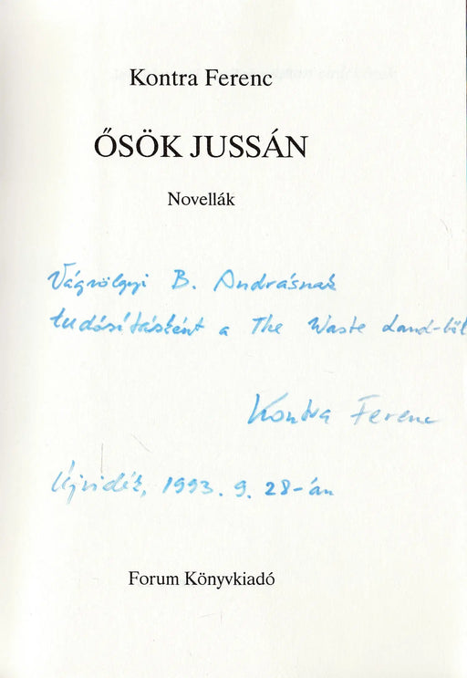Ősök jussán - Oskola Antikvárium