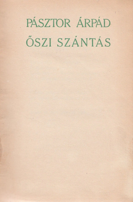 Őszi szántás - Oskola Antikvárium