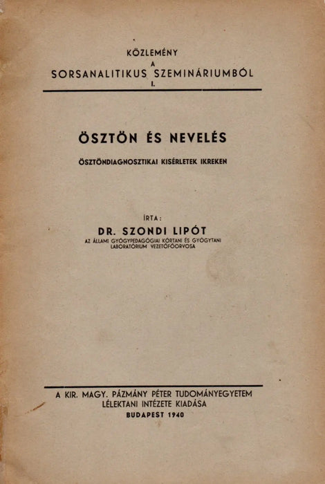 Ösztön és nevelés - Oskola Antikvárium