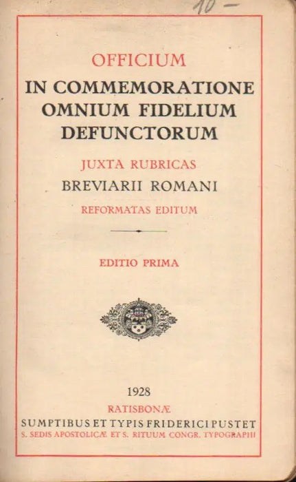Officium in commemoratione omnium fidelium defunctorum - Oskola Antikvárium