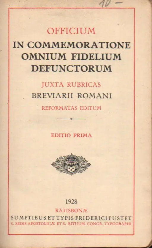 Officium in commemoratione omnium fidelium defunctorum - Oskola Antikvárium