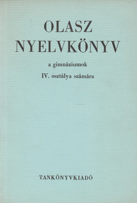 Olasz nyelvkönyv IV. - Oskola Antikvárium