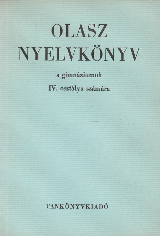 Olasz nyelvkönyv IV. - Oskola Antikvárium