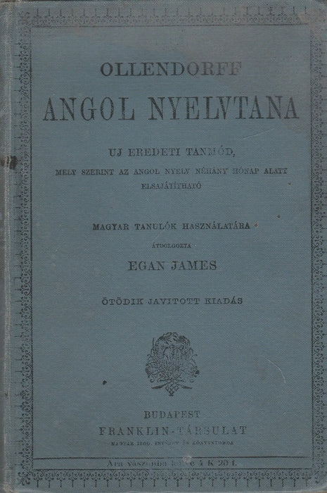 Ollendorff angol nyelvtana - Oskola Antikvárium