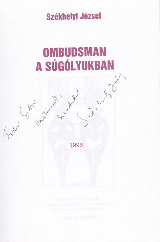 Ombudsman a súgólyukban - Oskola Antikvárium