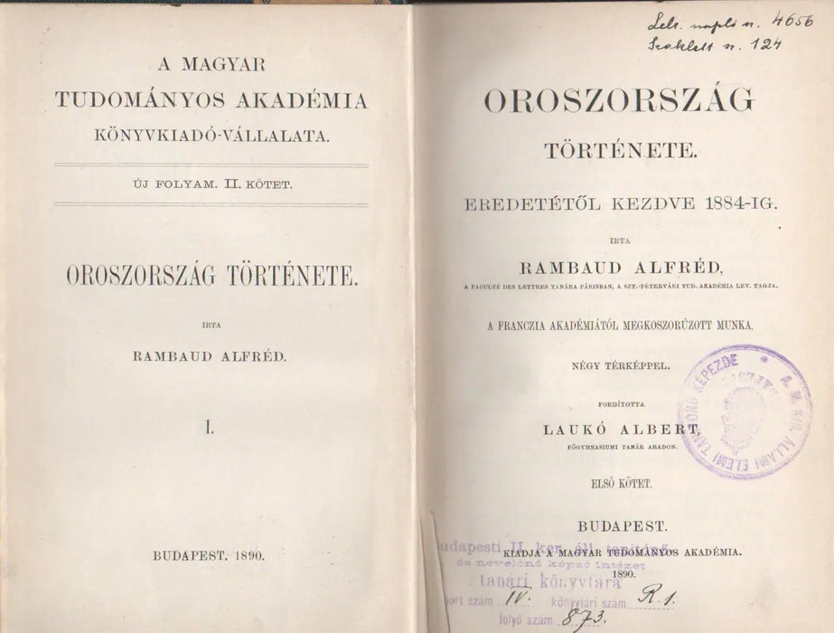Oroszország története eredetétől kezdve 1884 - ig I - II. - Oskola Antikvárium