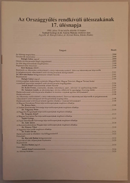 Országgyűlési Tudósítások - Új Országgyűlési Tudósítások - Az Országgyűlés ülésnapjai - Oskola Antikvárium