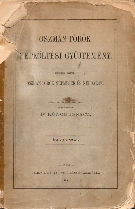 Oszmán - török népköltési gyűjtemény II. - Oskola Antikvárium