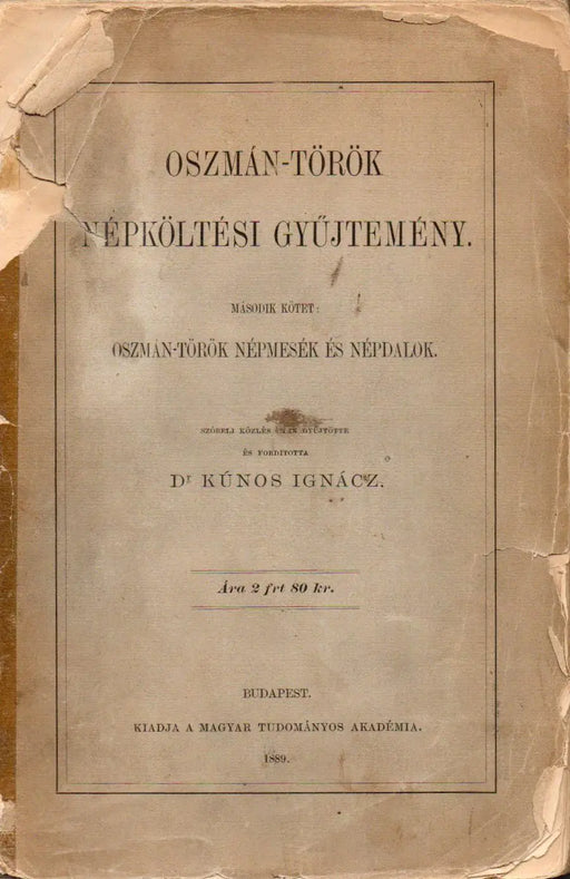 Oszmán - török népköltési gyűjtemény II. - Oskola Antikvárium