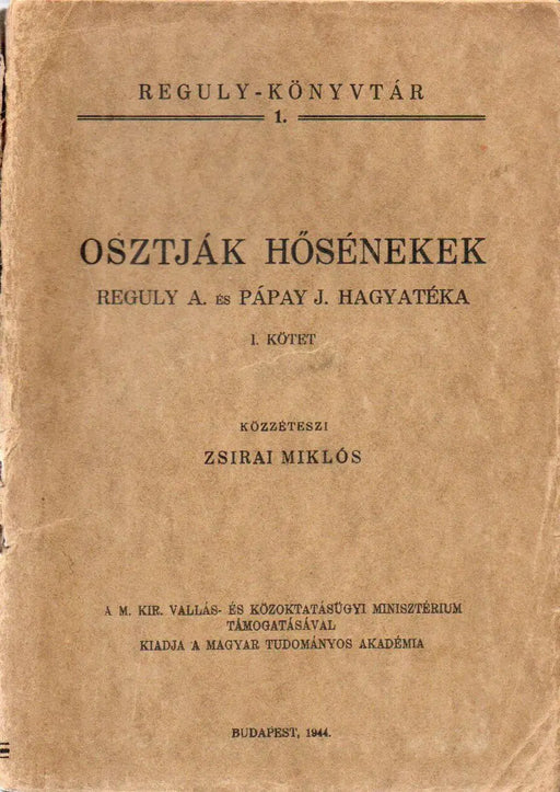Osztják hősénekek I. - Oskola Antikvárium