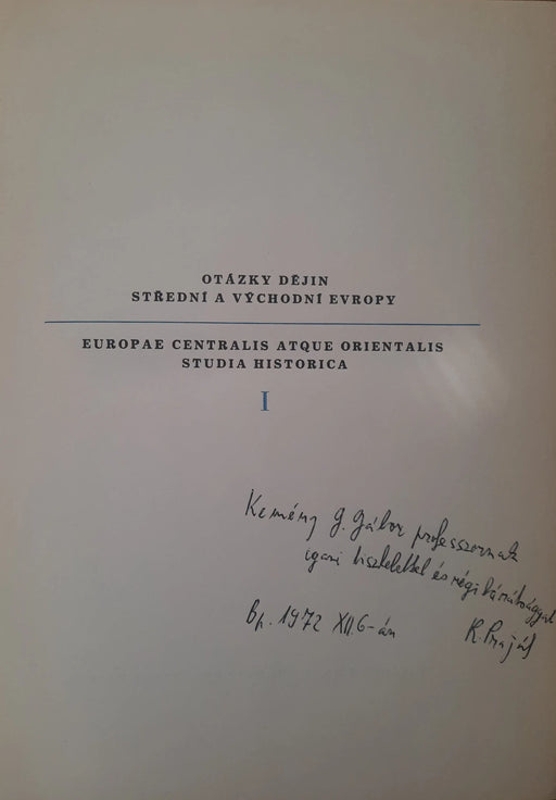 Otázky dějin Střední a Východní Evropy I. - Oskola Antikvárium